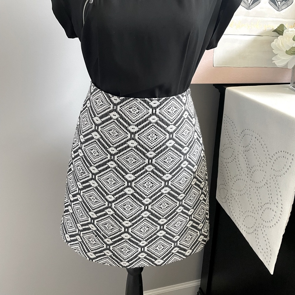 J. Crew Black & White Skirt